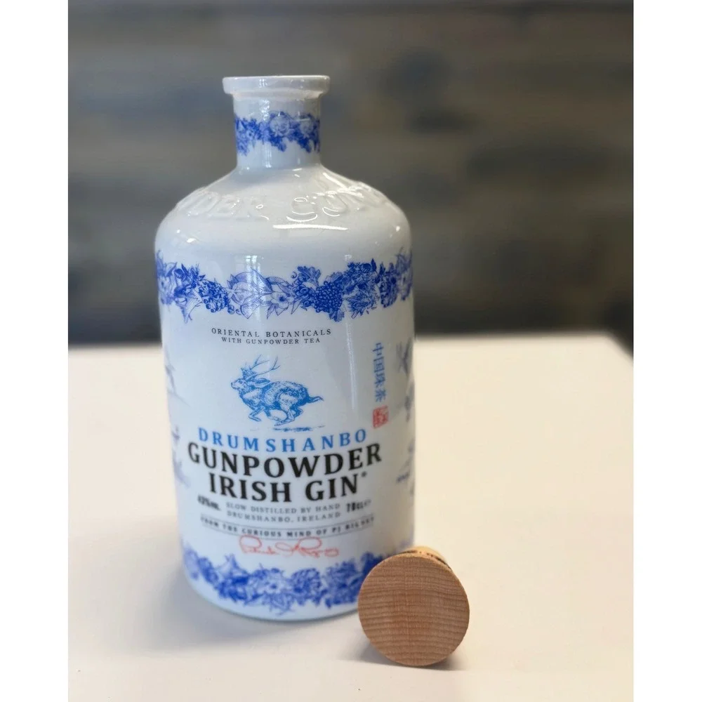 Drumshanbo Gunpowder Irish Limited Edition Ceramic Bottle with Cork Stopper